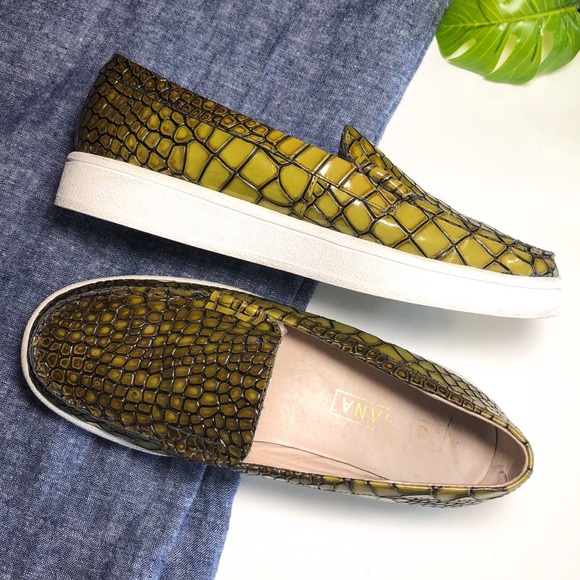 Sol Sana Shoes - {Sol Sana} Green Mare Croc Slip On Sneakers
